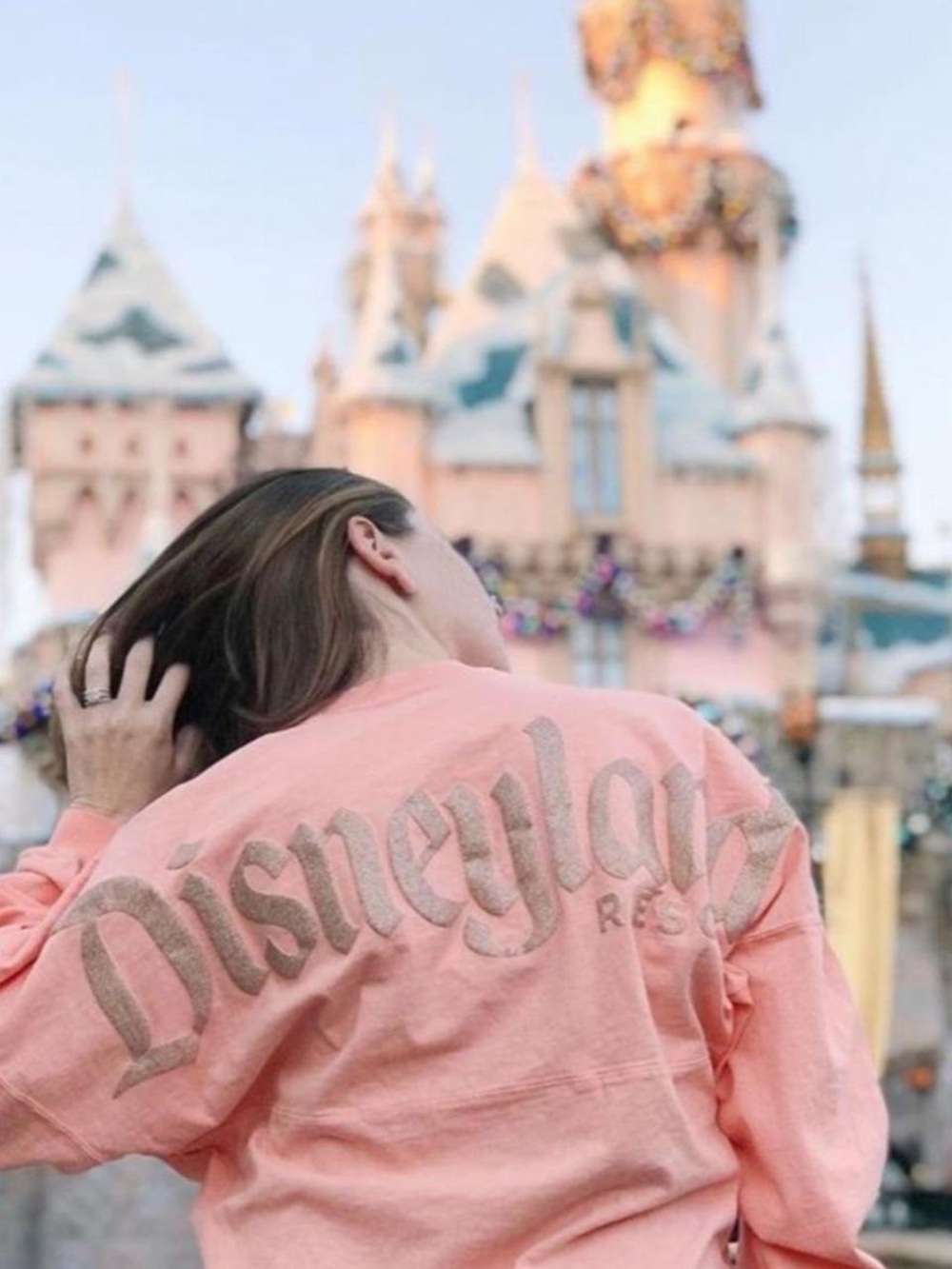 Women’s peach Disneyland Spirit Tee Long-Sleeve Top